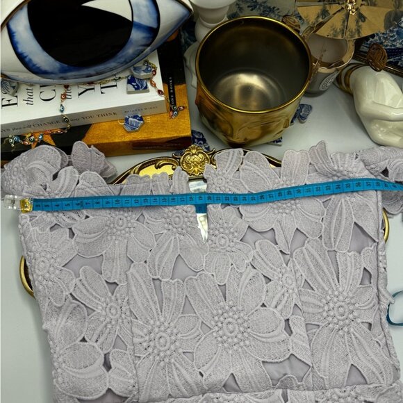 🆕 SAYLOR x FREE PEOPLE 🧿 NWOT Dahlia Lace Off Shoulder Tie Mini Dress - Sz S - Picture 15 of 16